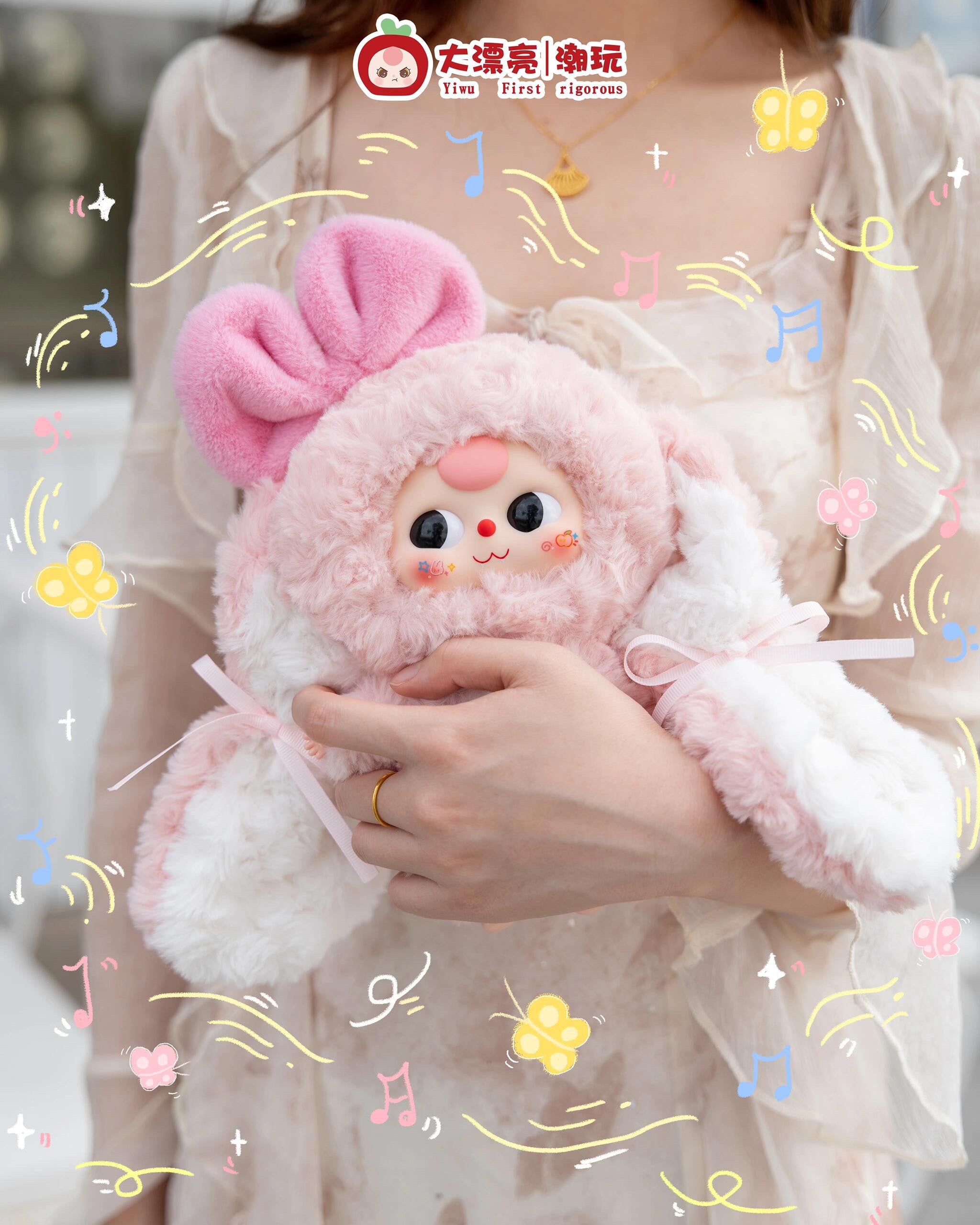Baby Three Return of the Bunny Series Plush Blind Box Toy Cute Bag Charm Pendant Collectible Doll Gift for Girls