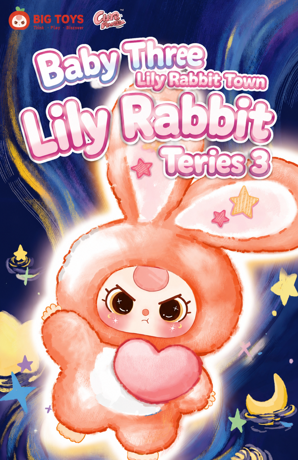 Baby Three Lily Rabbit Town Series 3 Plush Blind Box Toy, Cute Collectible Doll Figure, Kawaii Home Decor Gift