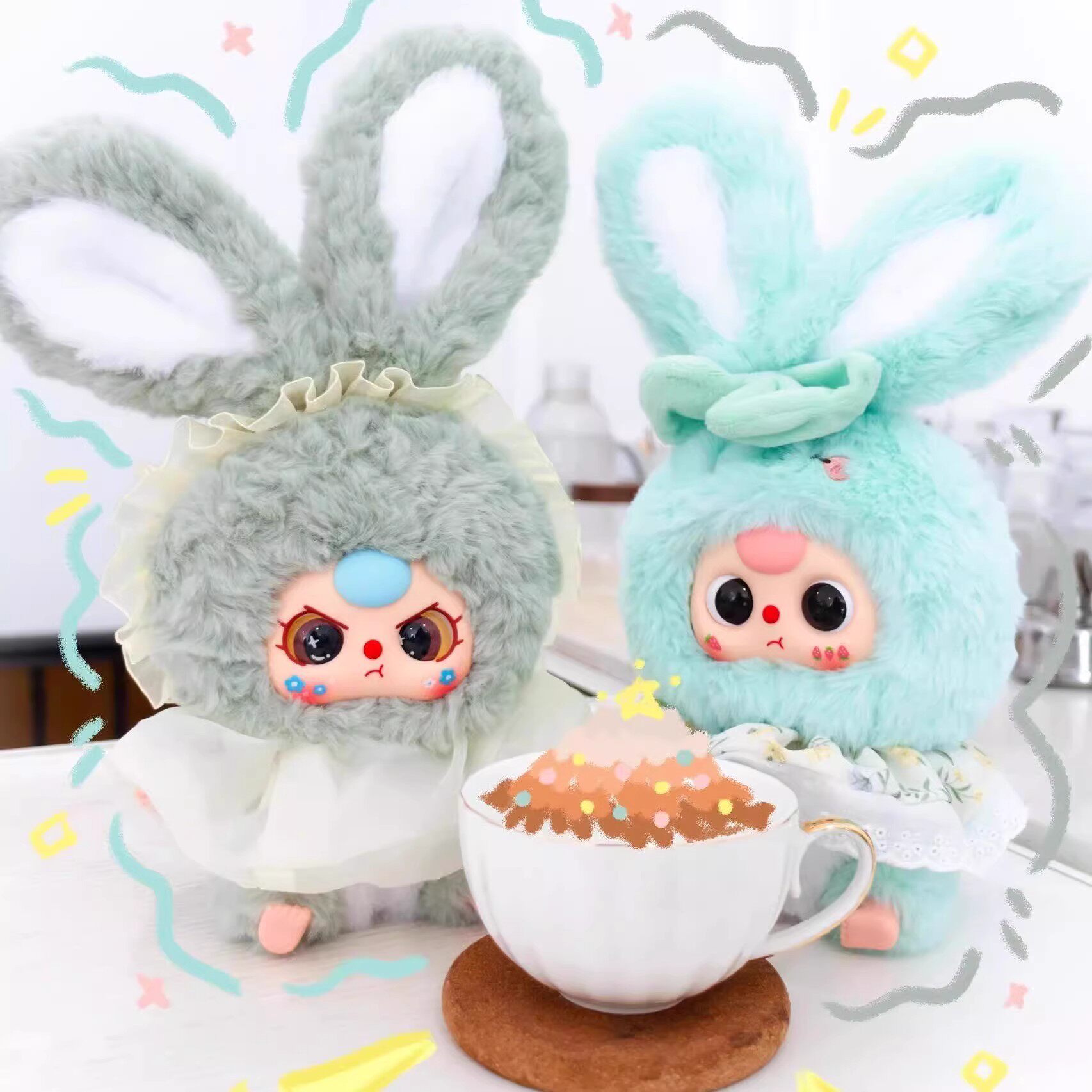 Baby Three Lily Rabbit Town Series 2nd Gen Plush Blind Box Collectible Toy, Cute Bunny Doll Surprise Gift for Birthday