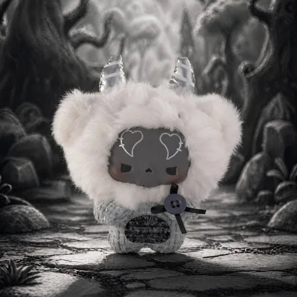 GUGU Bone Bone Gray Scale Concerto Plush Blind Box, Cute Collectible Keychain Bag Charm Toy Gift