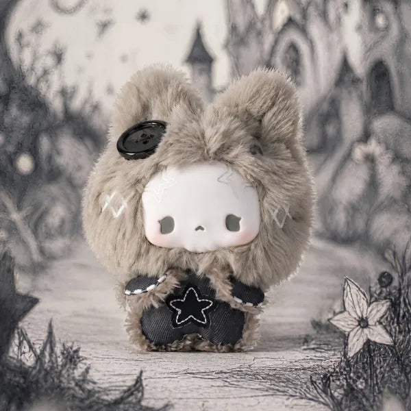 GUGU Bone Bone Gray Scale Concerto Plush Blind Box, Cute Collectible Keychain Bag Charm Toy Gift