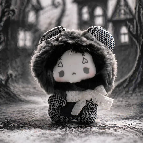 GUGU Bone Bone Gray Scale Concerto Plush Blind Box, Cute Collectible Keychain Bag Charm Toy Gift
