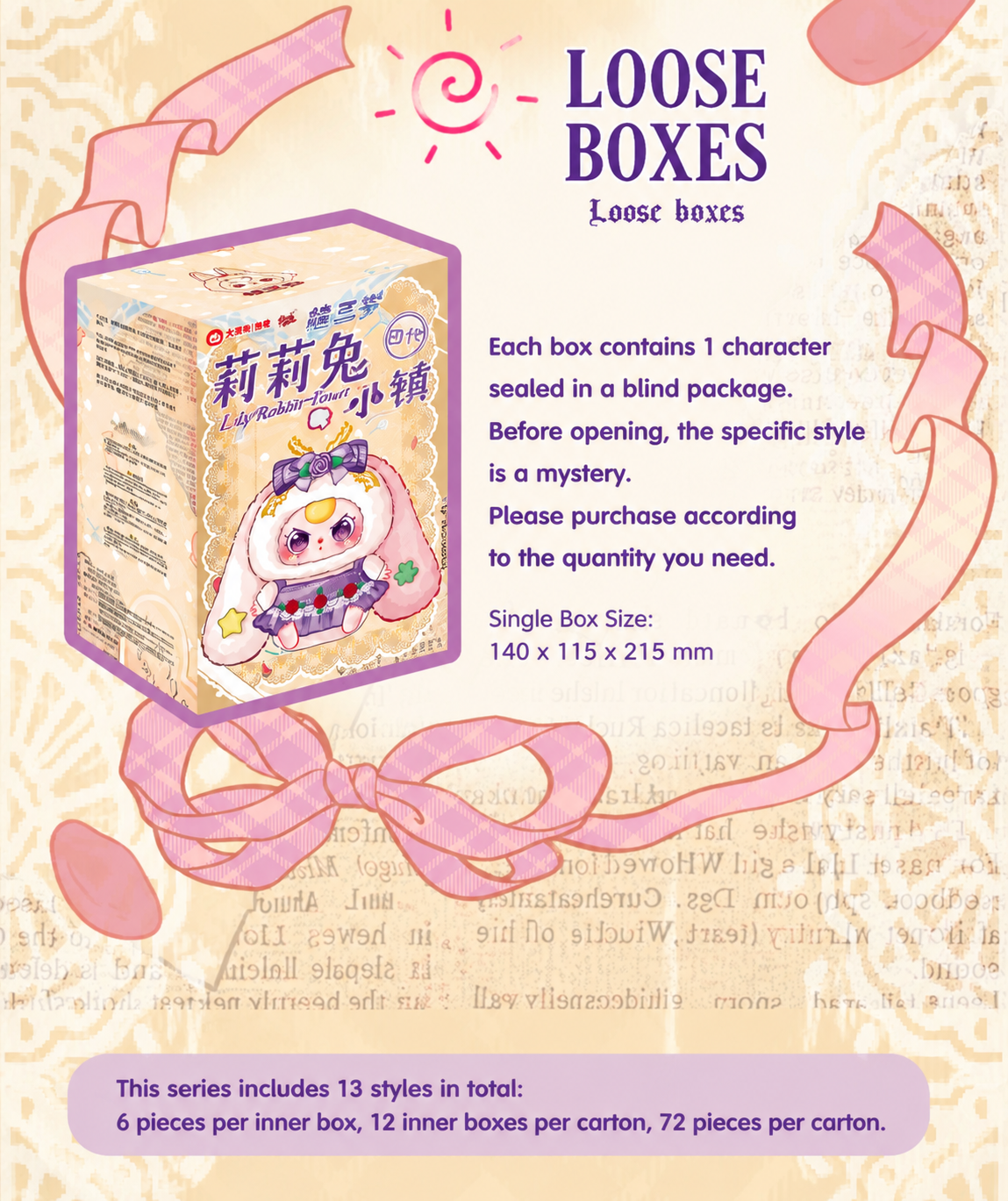 Baby Three Lily Rabbit Town Series 4 Plush Blind Box Collectible Figure New Arrival Cute Mystery Toy Doll