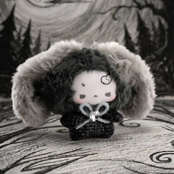 GUGU Bone Bone Gray Scale Concerto Plush Blind Box, Cute Collectible Keychain Bag Charm Toy Gift