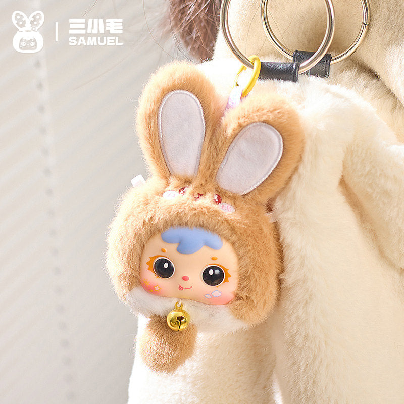 Samuel Mini Lucky Bunny Plush Blind Box Keychain Collectible Figure Cute Bag Charm Toy Gift