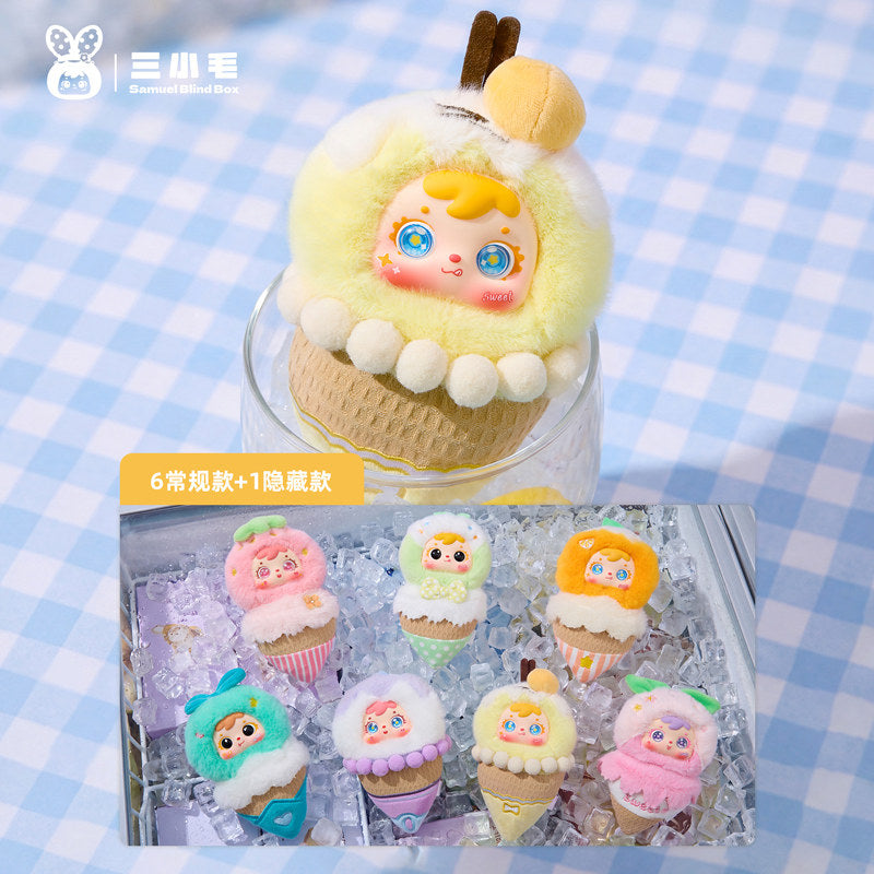 Samuel Sweet Dream Ice Cream Plush Blind Box Keychain Cute Bag Charm Collectible Toy Gift