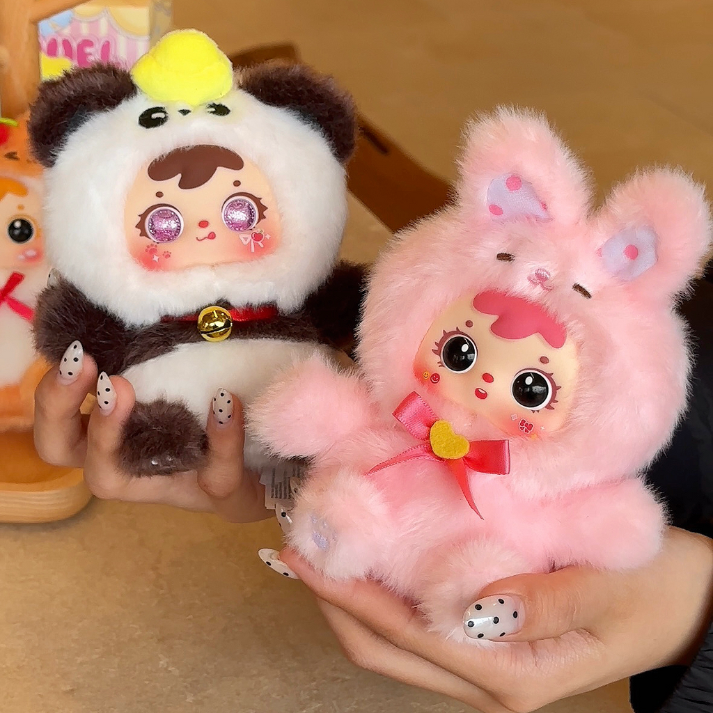 Samuel Cute Creature Theater Plush Blind Box, Kawaii Stuffed Keychain Backpack Charm, Collectible Doll Pendant Toy Gift for Girls