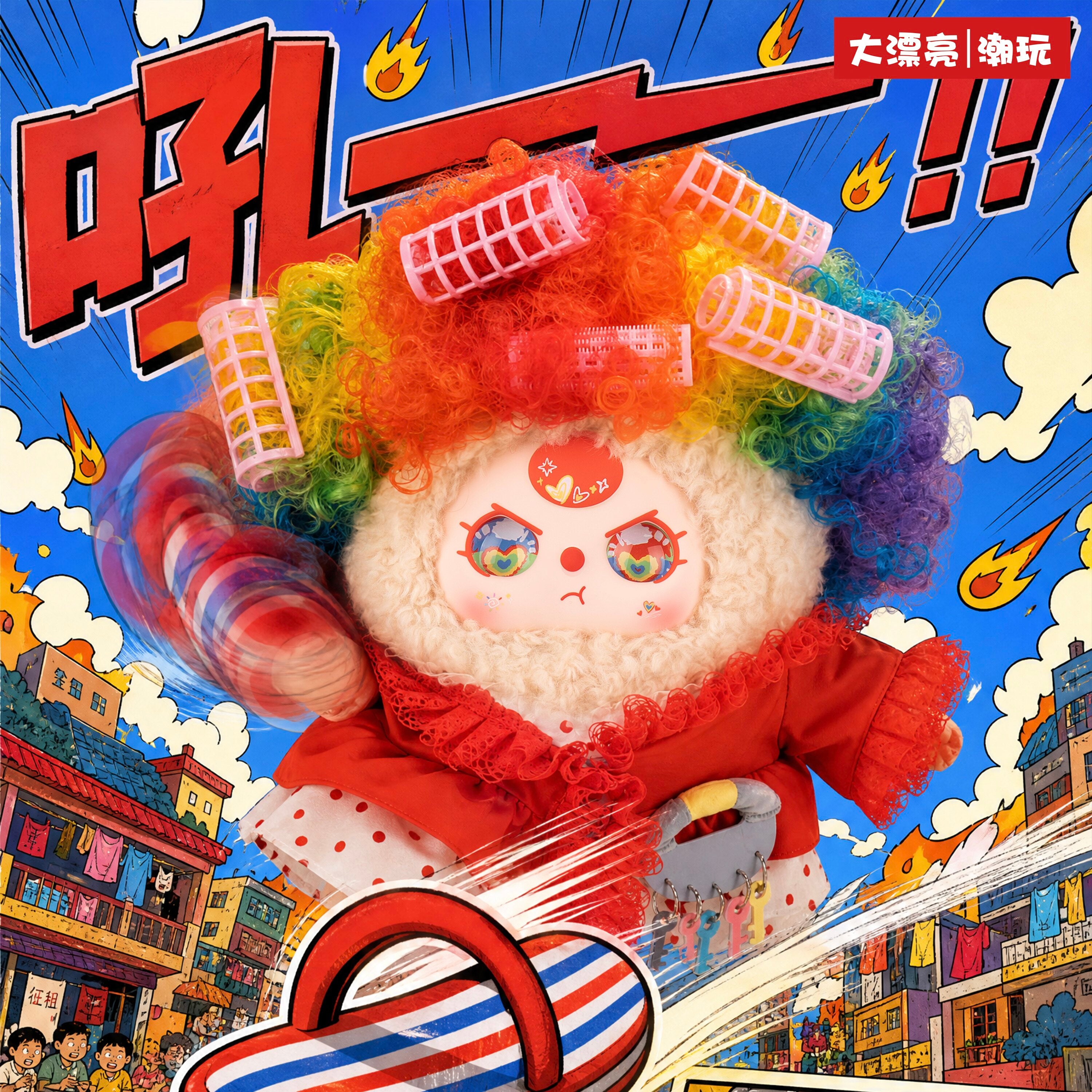 Baby Three 400% Landlady "Why Is There No Water?" Guangzhou Limited Edition Plush Blind Box Collectible Toy