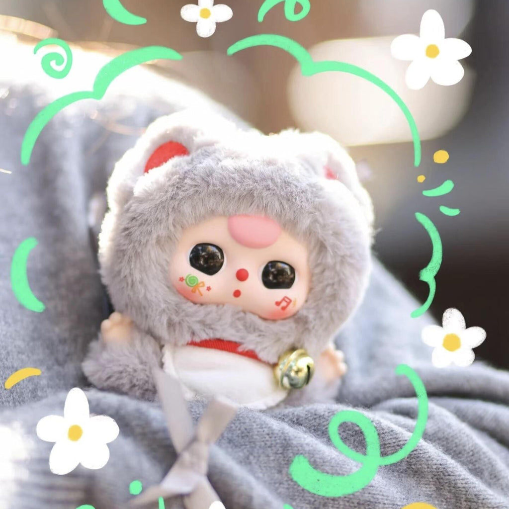 Baby Three Million Cat Plush Blind Box, Cute Collectible Designer Toy Figure, Adorable Bag Charm Keychain Gift