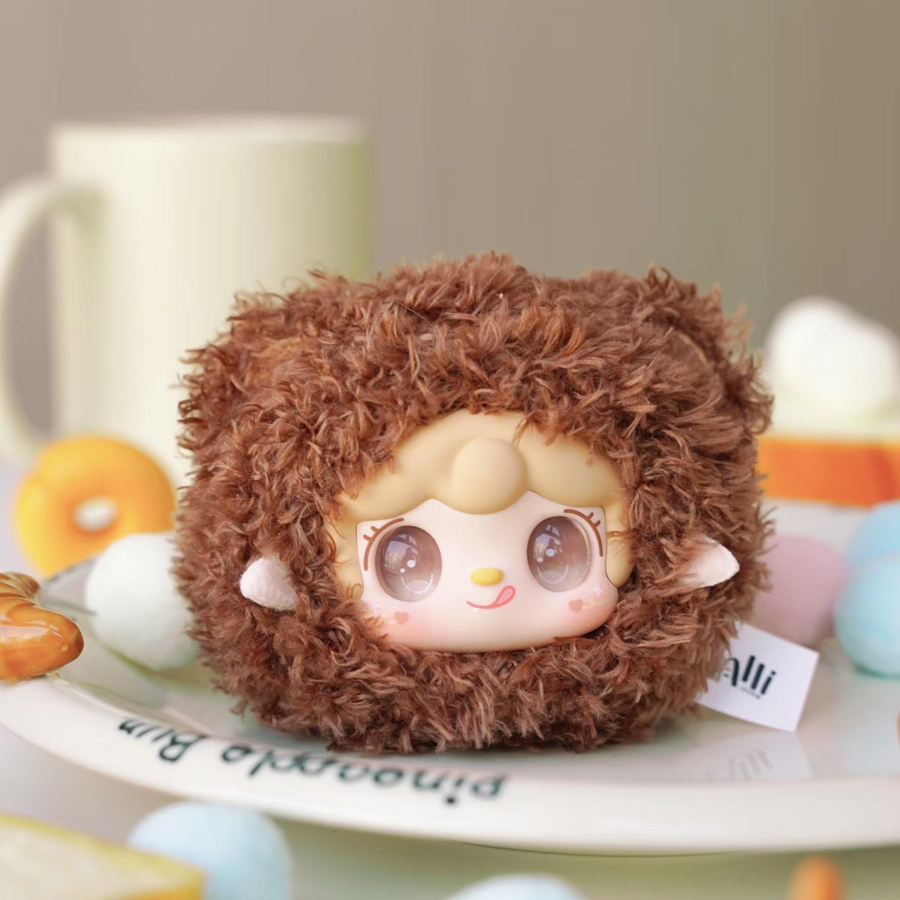 Yooki Snuggle Bear Blind Box Plush Doll, Trendy Toy Bag Charm, Cute Collectible Gift for Girls
