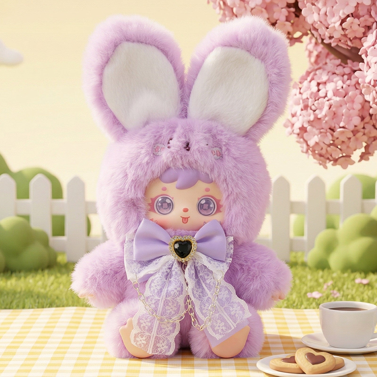 Sanxiaomao Samuel Bunny Diary Plush Mini Doll, Bag Charm Pendant, Cute Gift for Women & Girls