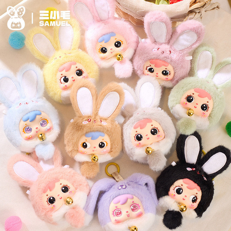 Samuel Mini Lucky Bunny Plush Blind Box Keychain Collectible Figure Cute Bag Charm Toy Gift