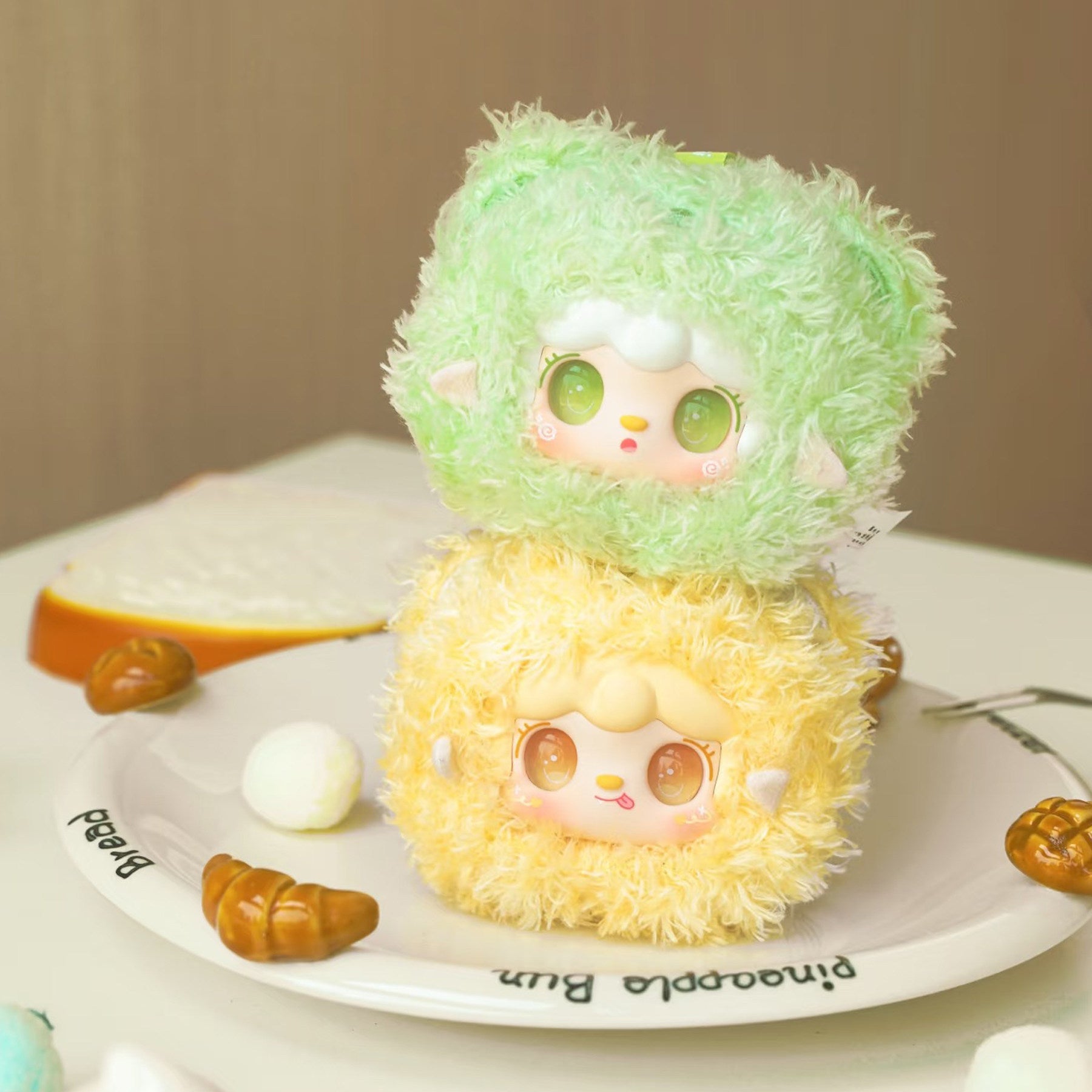 Yooki Snuggle Bear Blind Box Plush Doll, Trendy Toy Bag Charm, Cute Collectible Gift for Girls