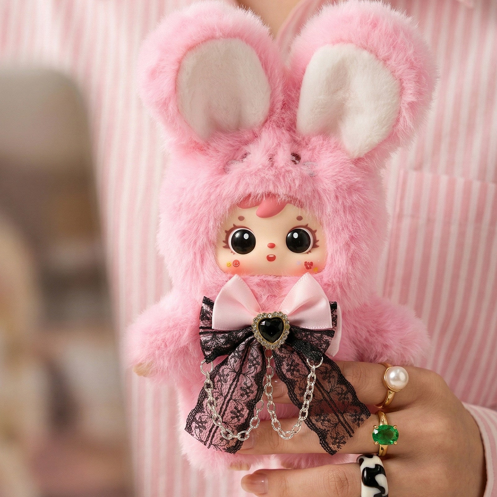 Sanxiaomao Samuel Bunny Diary Plush Mini Doll, Bag Charm Pendant, Cute Gift for Women & Girls
