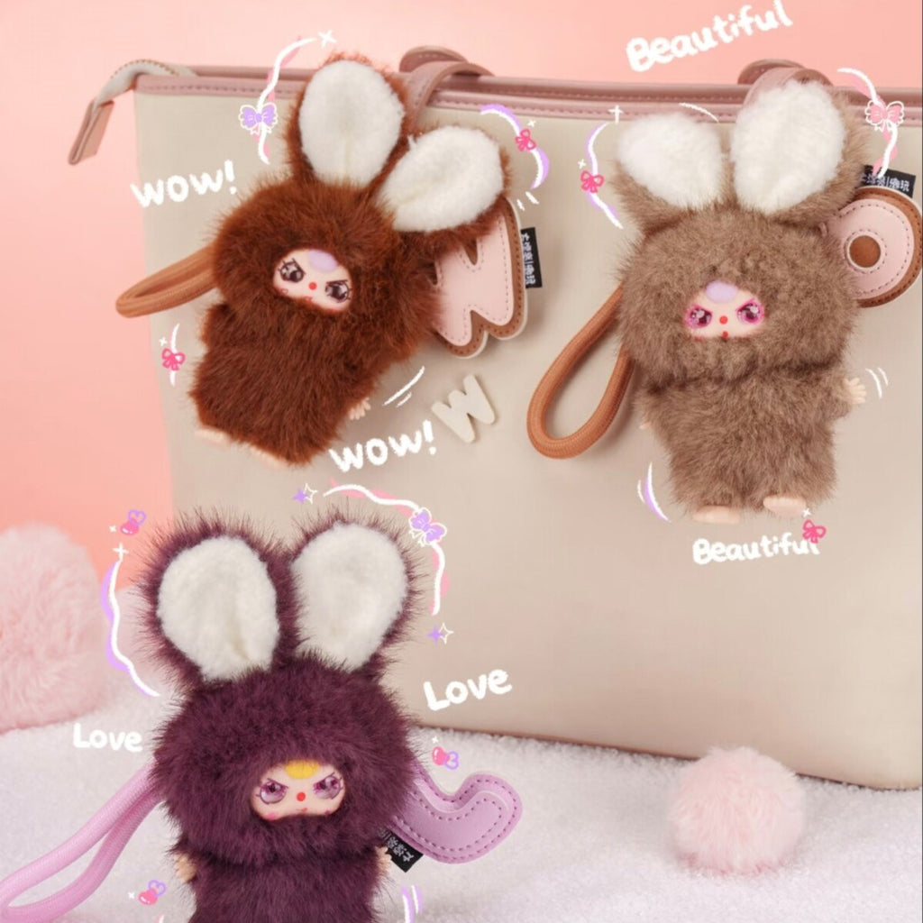 Baby Three Super Mini Bunny Plush Blind Box Keychain | Cute Mini Rabbit Collectible Toy