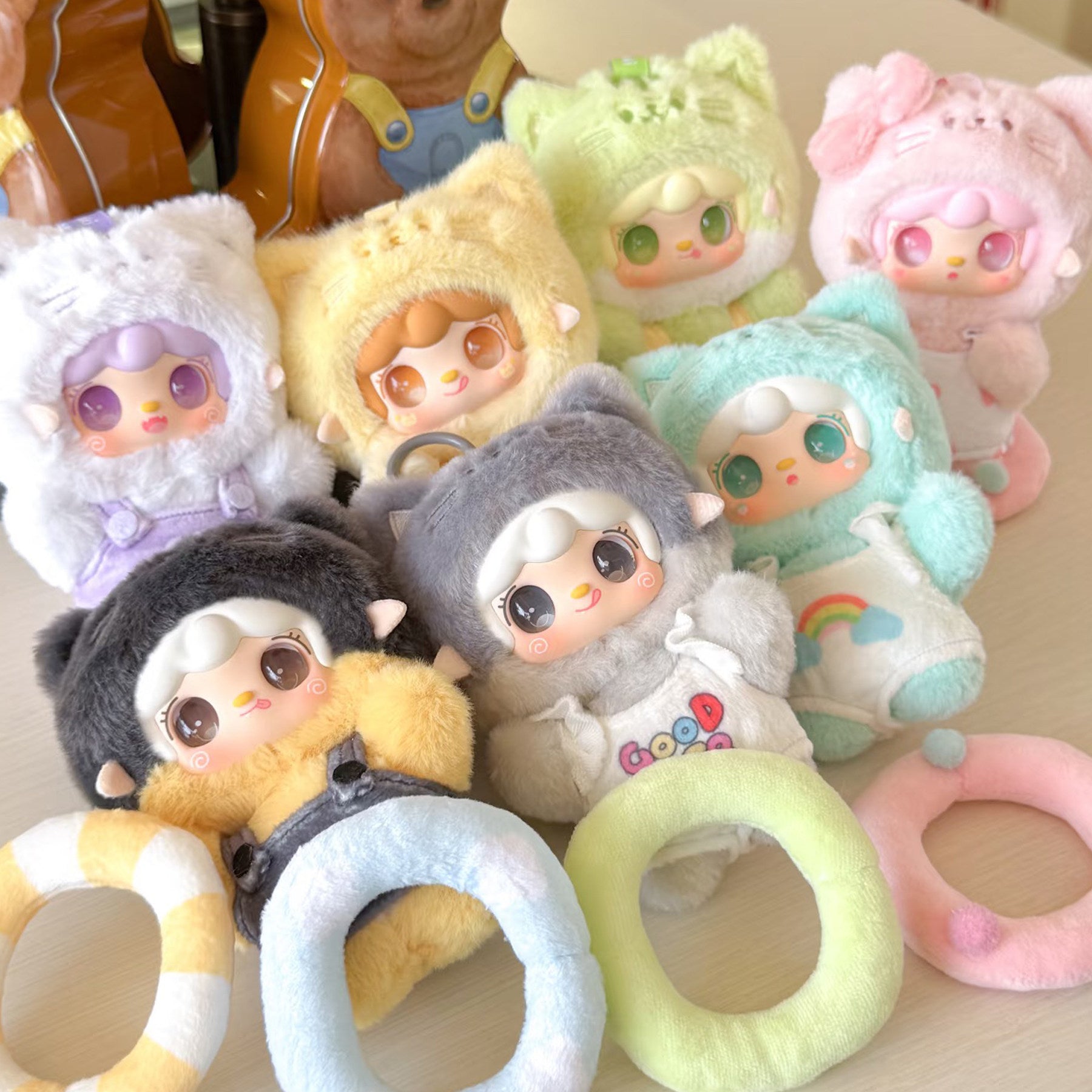Yooki Meow Meow Summer Party Series Plush Blind Box Cute Collectible Doll Keychain Pendant Gift