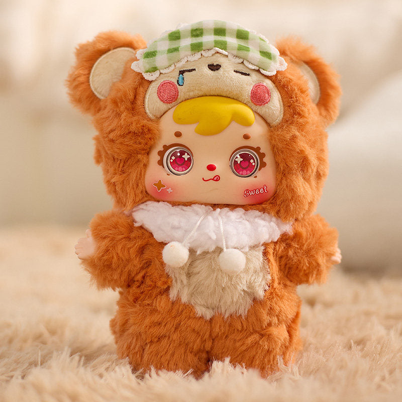 Samuel Plush Bag Charm, Cartoon Trendy Toy Blind Box Figurine, Soft Sleepy Doll, Gift for Girls