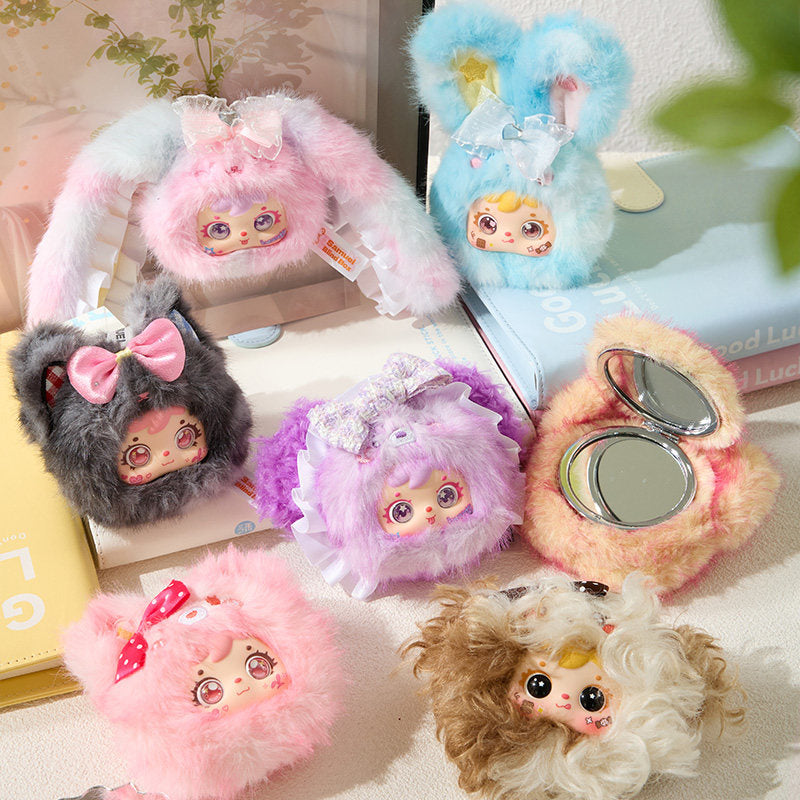 Samuel Masquerade Party Makeup Mirror Blind Box Plush, 2026 New Portable Compact Mirror Toy, Cute Collectible Doll Gift for Girls