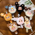 Samuel SanXiaoMao Paw Paw Plush Blind Box Keychain Toy, Cute Kawaii Bag Charm Pendant, Soft Collectible Mini Doll, Birthday Christmas Gift for Girls