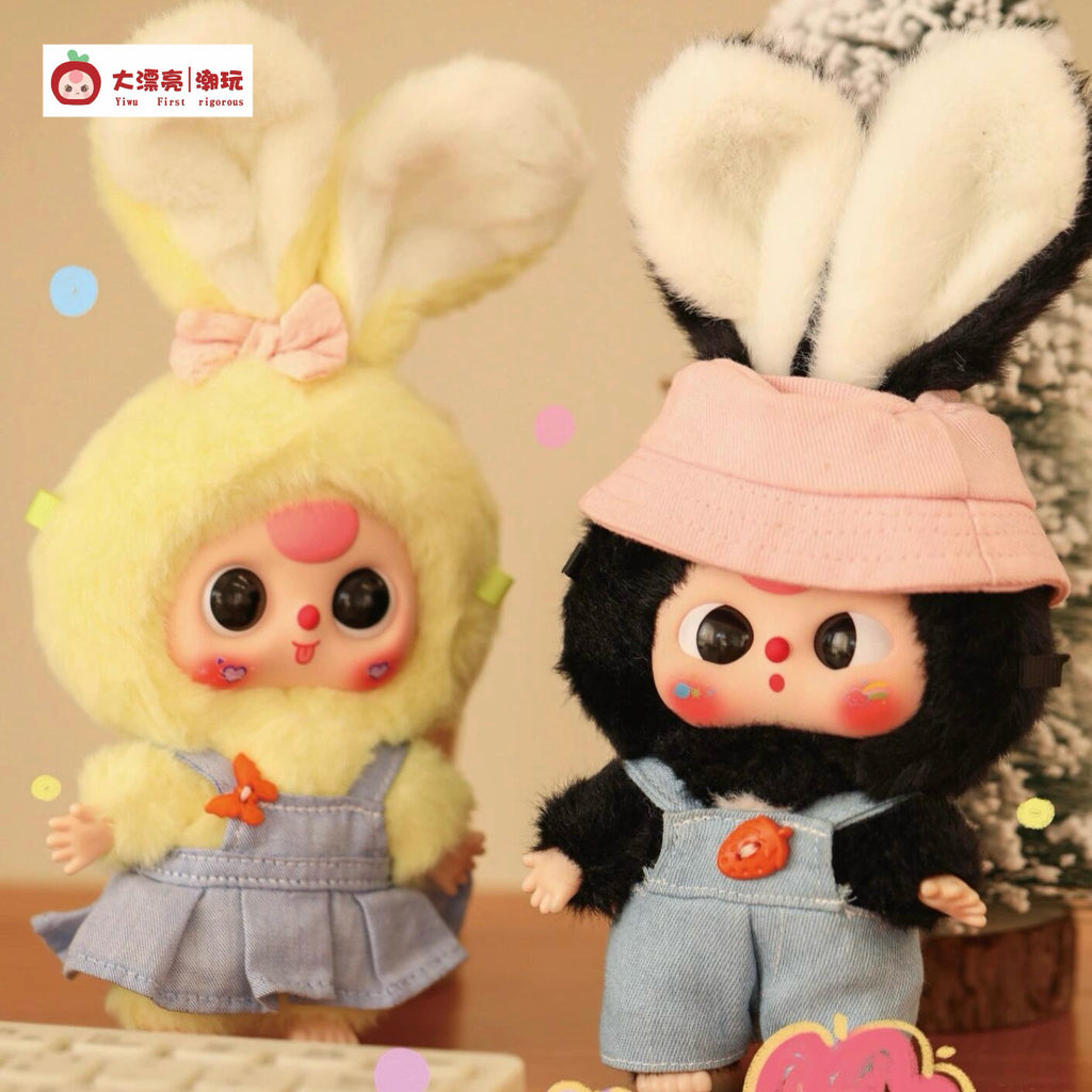 Baby Three Macaron Little Rabbit Series Plush Blind Box Toy – Cute Collectible Keychain Pendant Gift