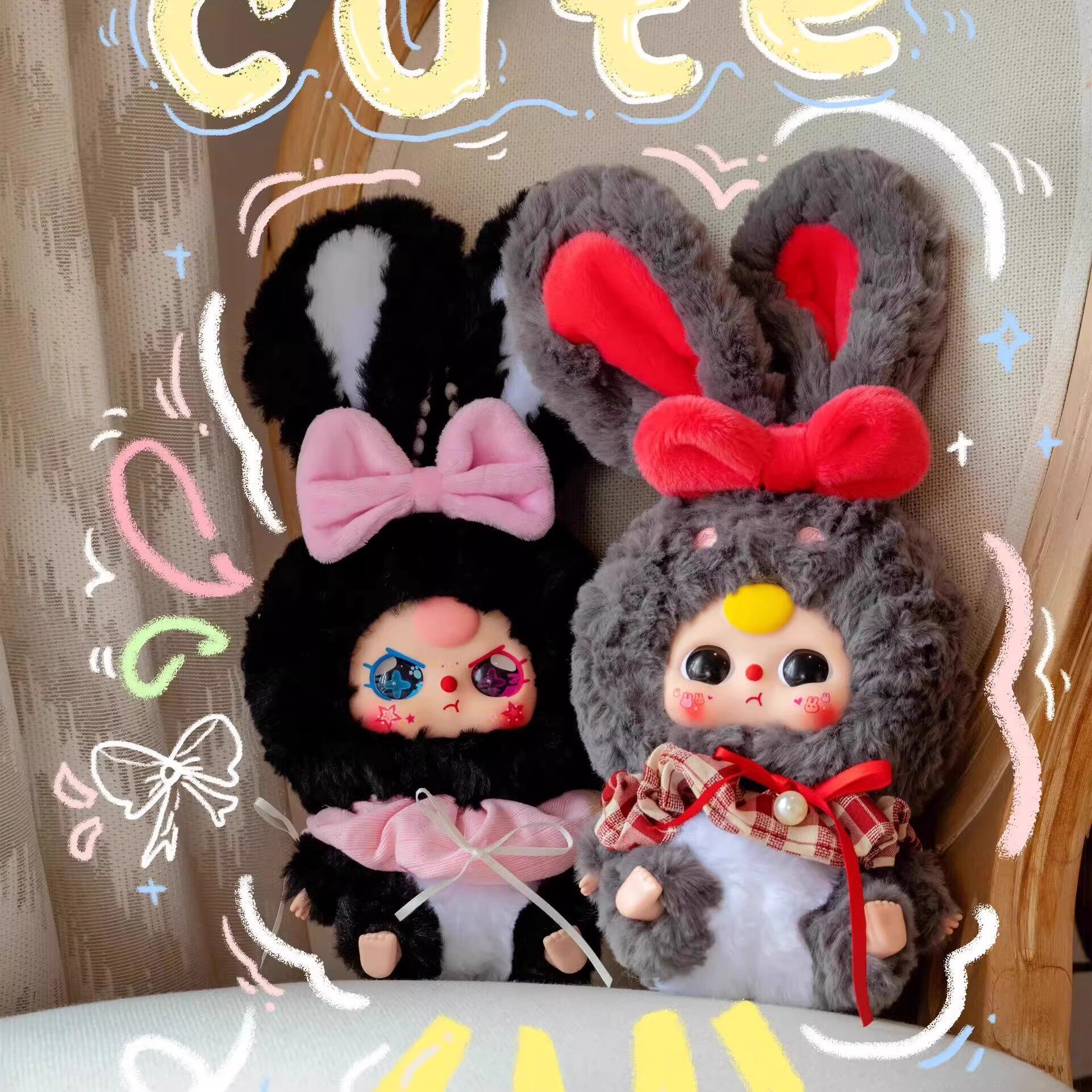 Baby Three Lily Rabbit Town Series 2nd Gen Plush Blind Box Collectible Toy, Cute Bunny Doll Surprise Gift for Birthday