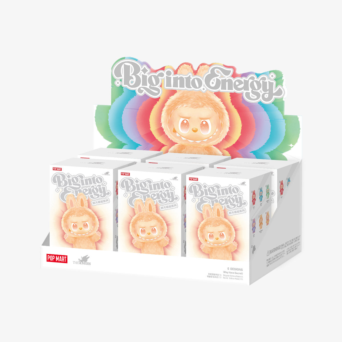 POP MART THE MONSTERS Labubu Big Into Energy Vinyl Plush Charm Blind Box, Romantic Holiday Gift