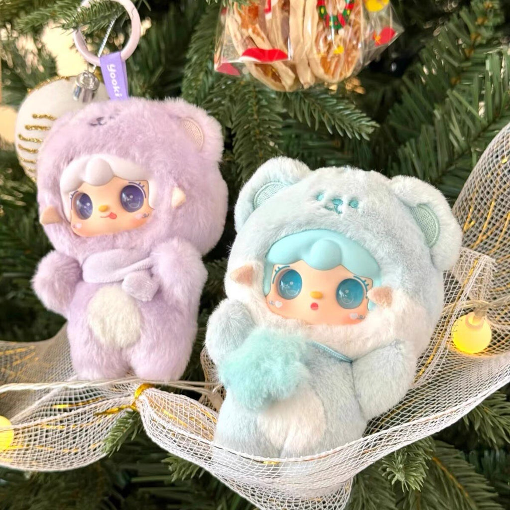Yooki V4 Bite A Little Bear Series Blind Box Plush Keychain Collectible Doll – Authentic Designer Toy