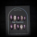 Luxury Purple Cat-Eye Almond Press-On Nails – Handmade 3D Sculpted Floral False Nails 💜