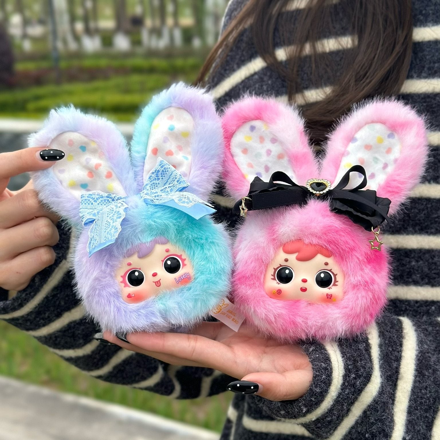 Sanxiaomao Samuel Sugar Heart Bunny Blind Box Plush Doll, Bag Charm Keychain, New Arrival Birthday Gift for Girls