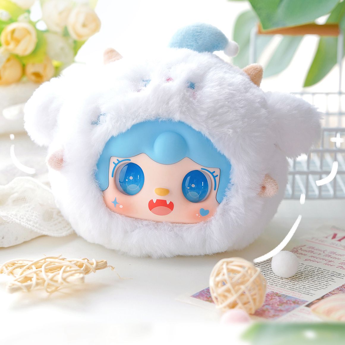 Yooki Sneaky Cutie Blind Box Plush Doll, Trendy Toy Bag Charm, Cute Collectible Gift for Girls