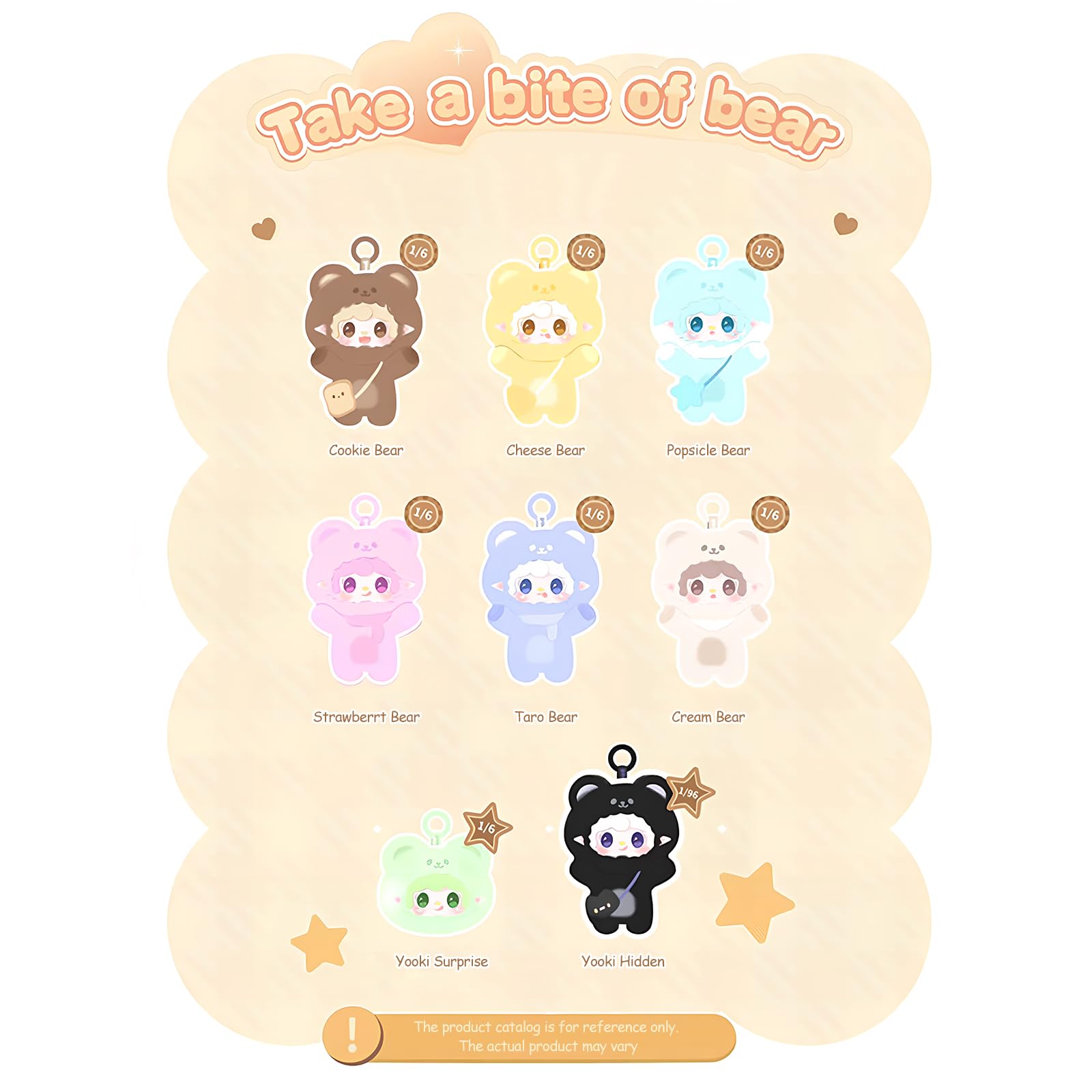 Yooki V4 Bite A Little Bear Series Blind Box Plush Keychain Collectible Doll – Authentic Designer Toy