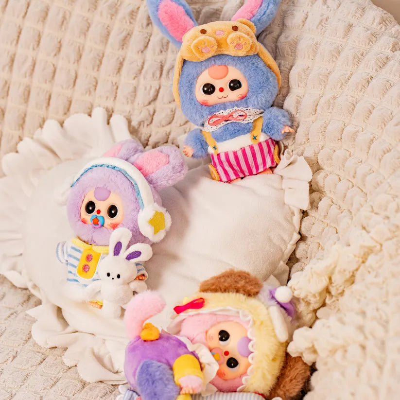Baby Three Sweet Dreams 100% Series Plush Blind Box Collectible Doll, Cute Stuffed Figure Pendant Keychain Toy Gift