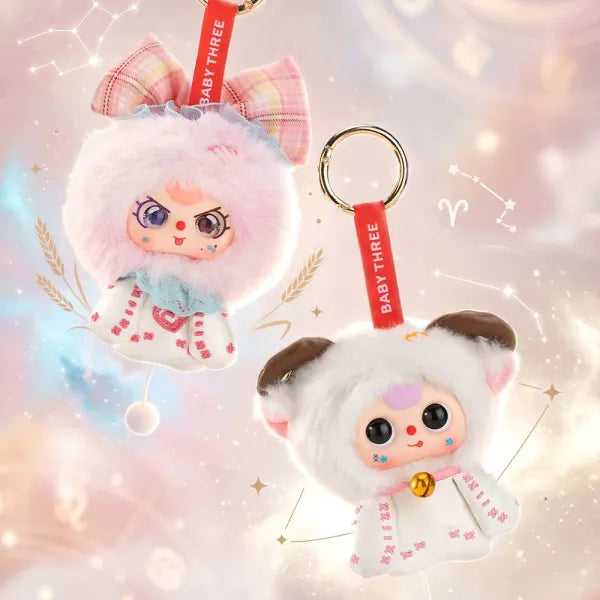 Baby Three Zodiac Guardian Star Series Plush Blind Box Keychain – Cute Collectible Toy & Gift