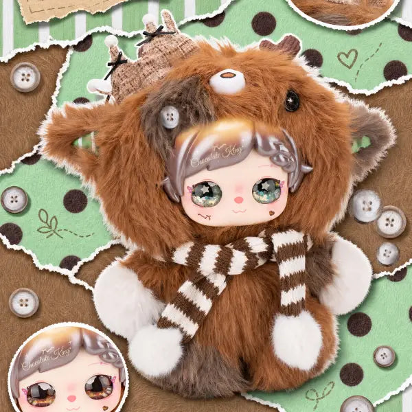 Pixie Zoey Woven Collage World 400% Series Plush Blind Box, Cute Collectible Stuffed Figure Toy, Decorative Display Doll Gift for Fans & Collectors