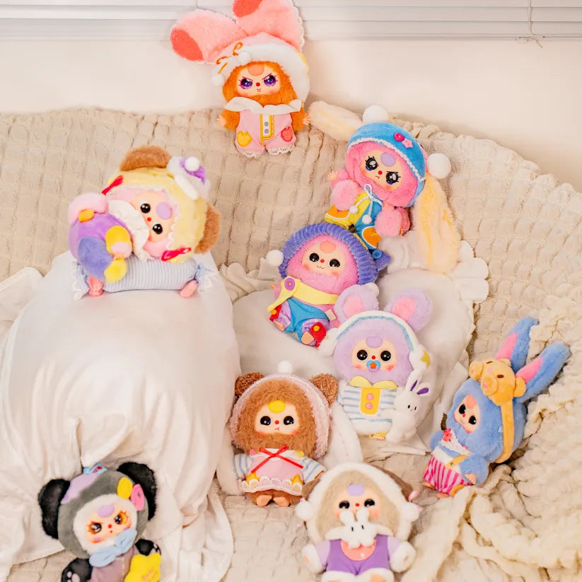 Baby Three Sweet Dreams 100% Series Plush Blind Box Collectible Doll, Cute Stuffed Figure Pendant Keychain Toy Gift