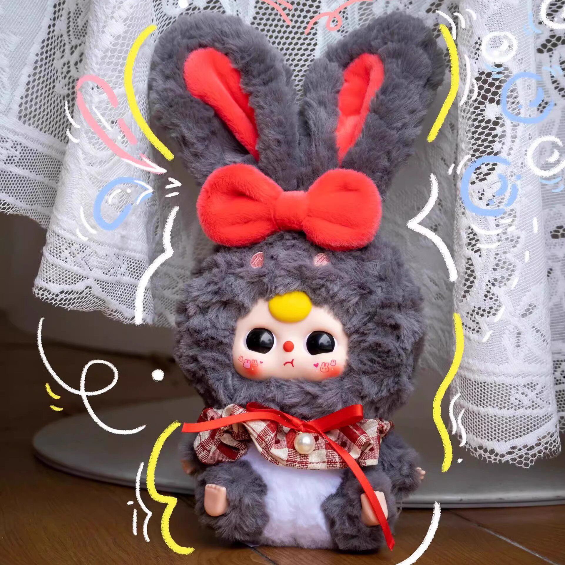 Baby Three Lily Rabbit Town Series 2nd Gen Plush Blind Box Collectible Toy, Cute Bunny Doll Surprise Gift for Birthday