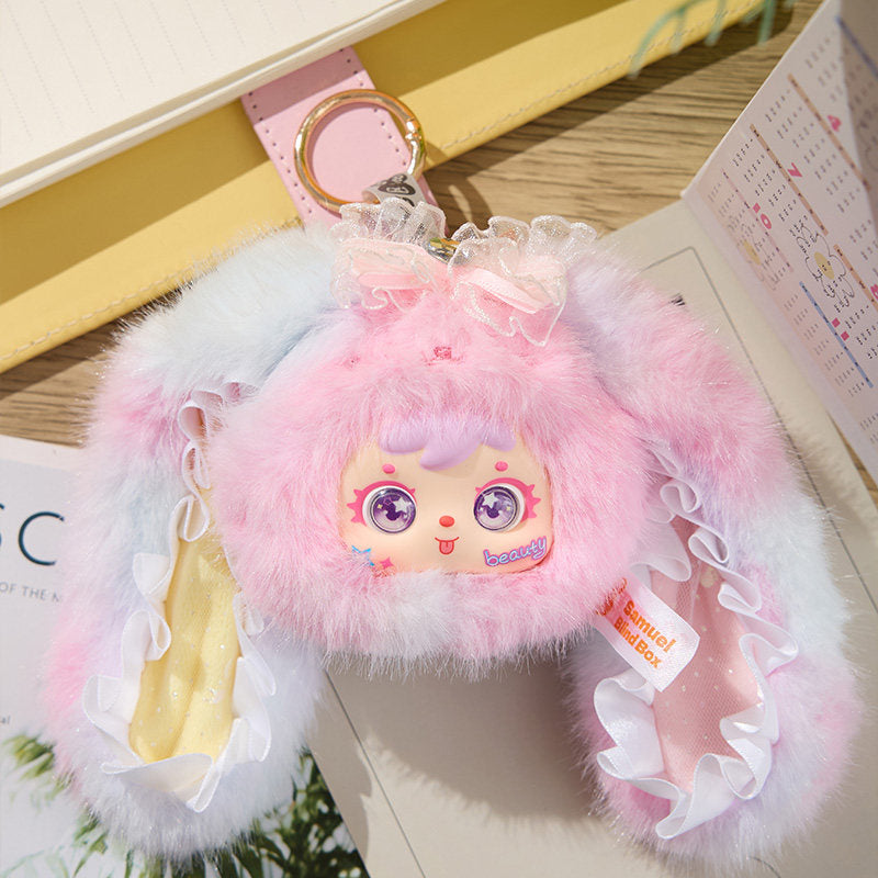 Samuel Masquerade Party Makeup Mirror Blind Box Plush, 2026 New Portable Compact Mirror Toy, Cute Collectible Doll Gift for Girls