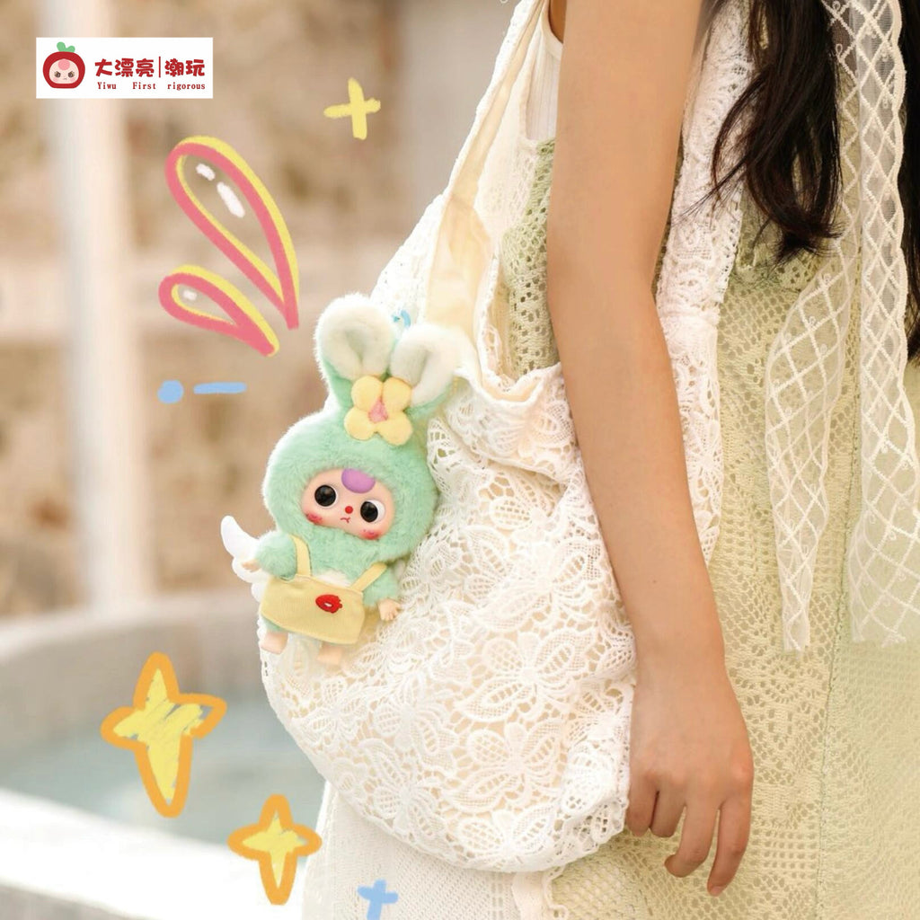 Baby Three Macaron Little Rabbit Series Plush Blind Box Toy – Cute Collectible Keychain Pendant Gift