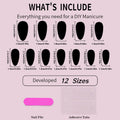 Trending French Tip Press-On Nails, Polka Dot Color-Block Almond Nails, 3D Floral False Nails, Ready-to-Wear Nail Tips 💅🌸