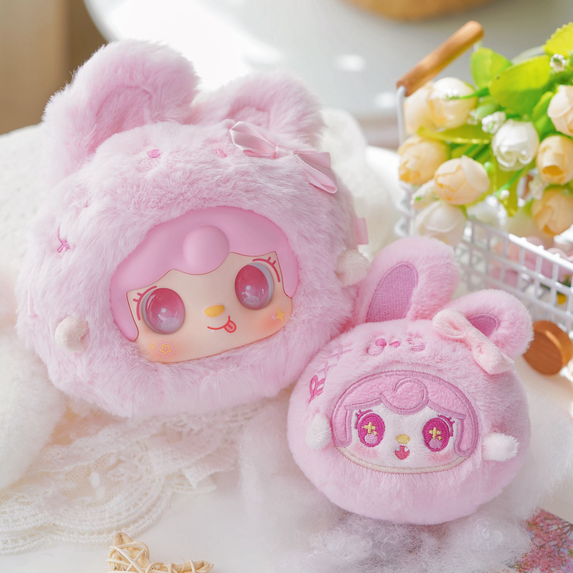 Yooki Sneaky Cutie Blind Box Plush Doll, Trendy Toy Bag Charm, Cute Collectible Gift for Girls