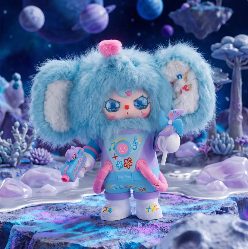 Baby Three Dream Voyage Astronaut 400% Series Plush Blind Box Collectible Figure, Cute Display Toy Gift