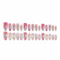 Handmade Luxury Press-On Nails, Aurora 3D Gold-Leaf Almond False Nails, Elegant Iridescent Nail Tips for Women