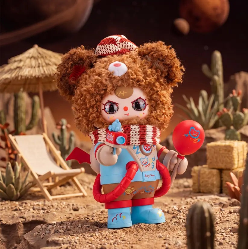 Baby Three Dream Voyage Astronaut 400% Series Plush Blind Box Collectible Figure, Cute Display Toy Gift