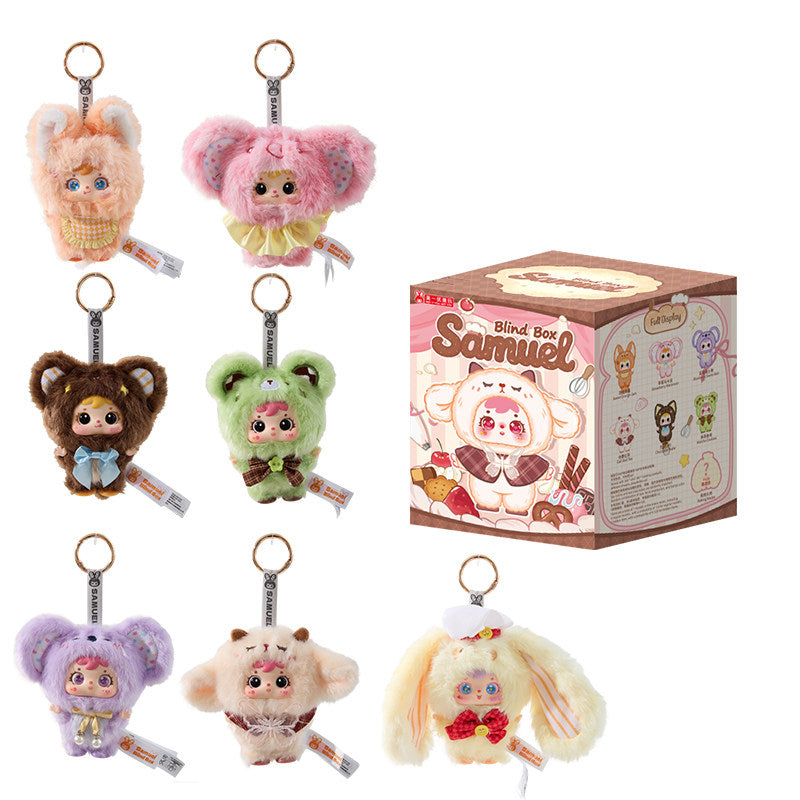 Samuel Bakery Plush Blind Box Keychain Collectible Toy Cute Doll Bag Pendant Gift for Girls