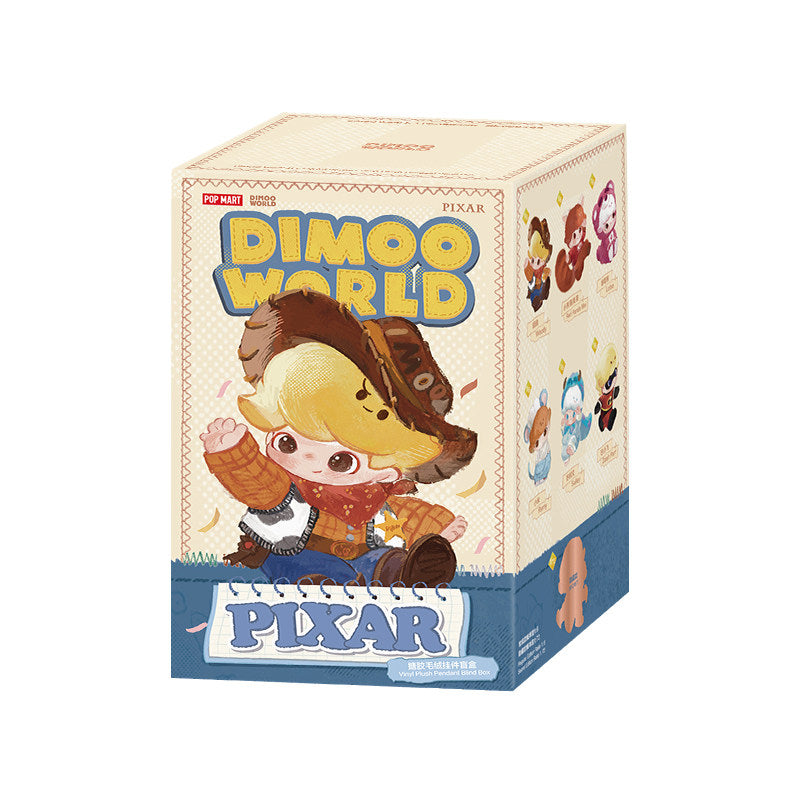 Pop Mart DIMOO WORLD × PIXAR Collaboration Vinyl Plush Charm Blind Box Collectible Gift