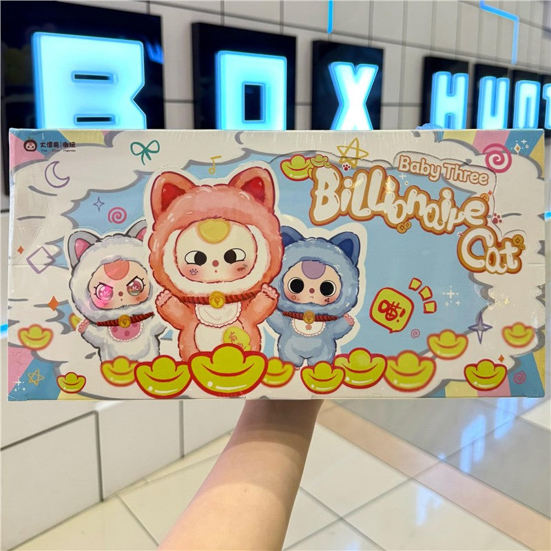 Baby Three Million Cat Plush Blind Box, Cute Collectible Designer Toy Figure, Adorable Bag Charm Keychain Gift