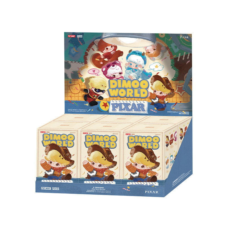 Pop Mart DIMOO WORLD × PIXAR Collaboration Vinyl Plush Charm Blind Box Collectible Gift
